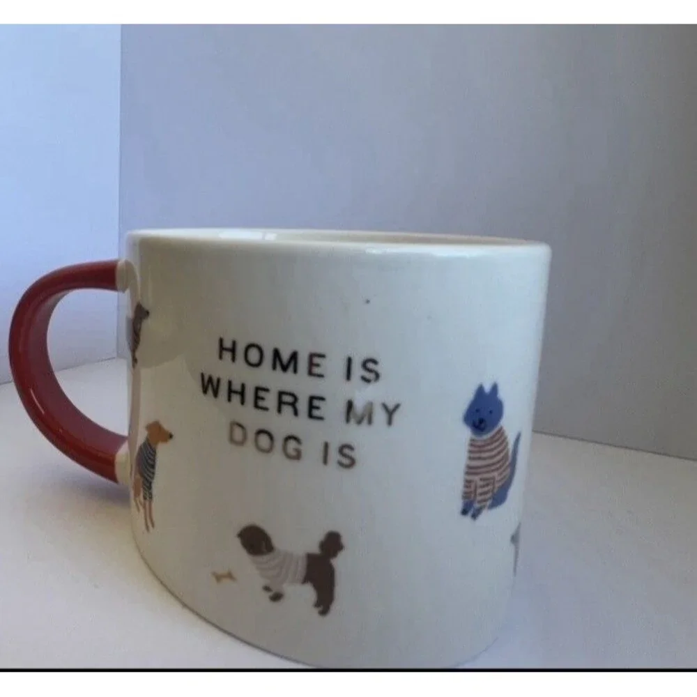 16 Oz Stoneware Home is Where My Dog Is Coffee/Tea Mug Cat’s Collectible